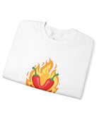 Neurospicy Flaming Peppers Unisex Heavy Blend Crewneck Sweatshirt