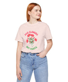 Pick Flowers Not Fights (Modern) Unisex Tee Shirt - Certified Organic & Vegan