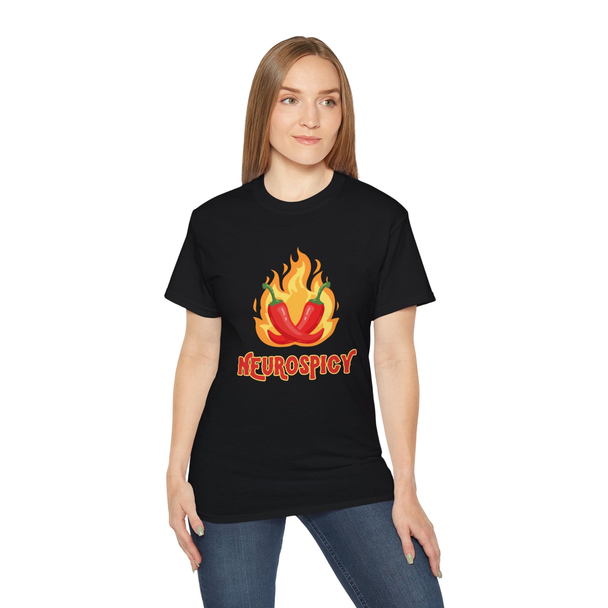 Neurospicy Flaming Peppers Unisex Ultra Cotton Tee