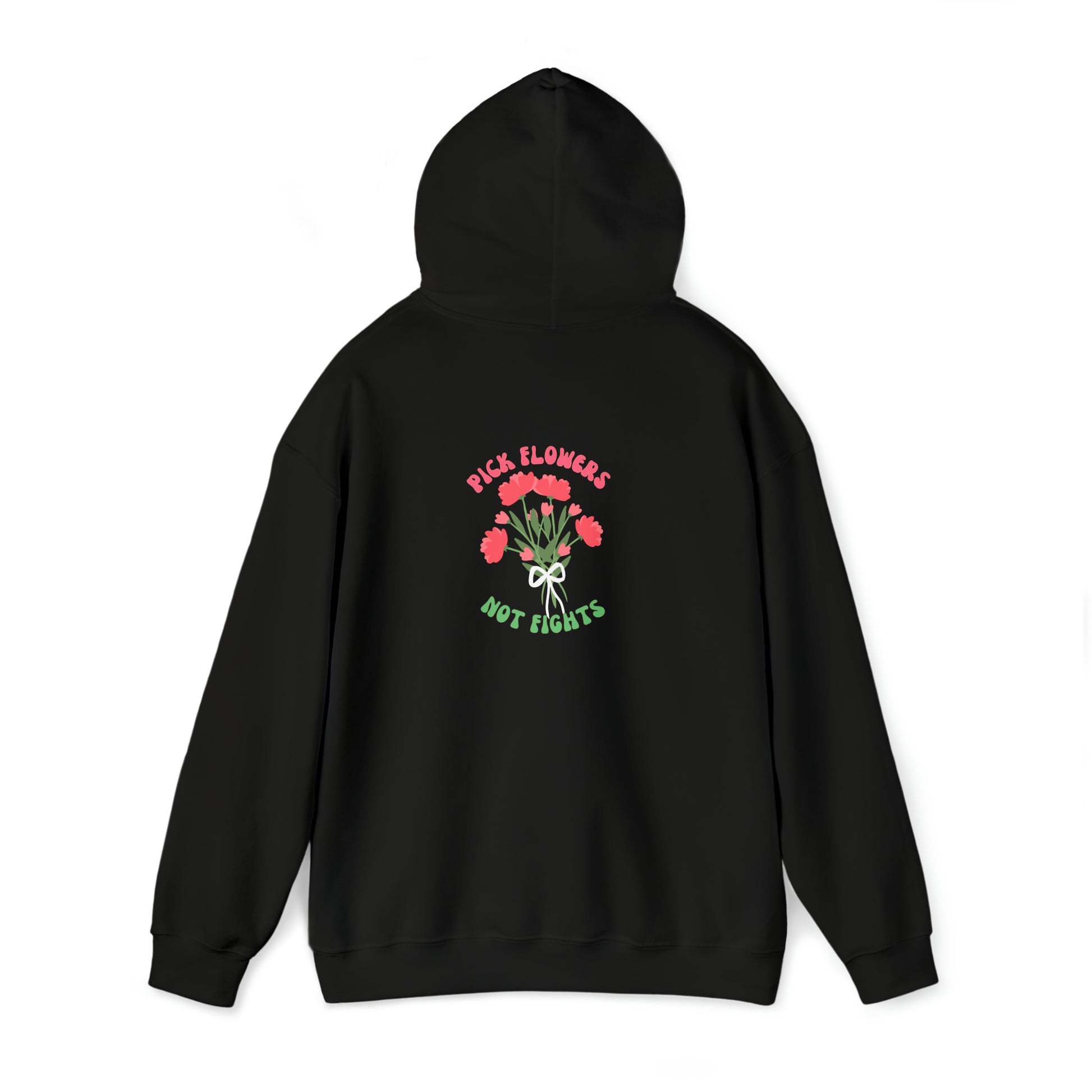 Pick Flowers Not Fights (Modern) Unisex Heavy Blend Hooded Sweatshirt