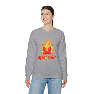 Neurospicy Flaming Peppers Unisex Heavy Blend Crewneck Sweatshirt