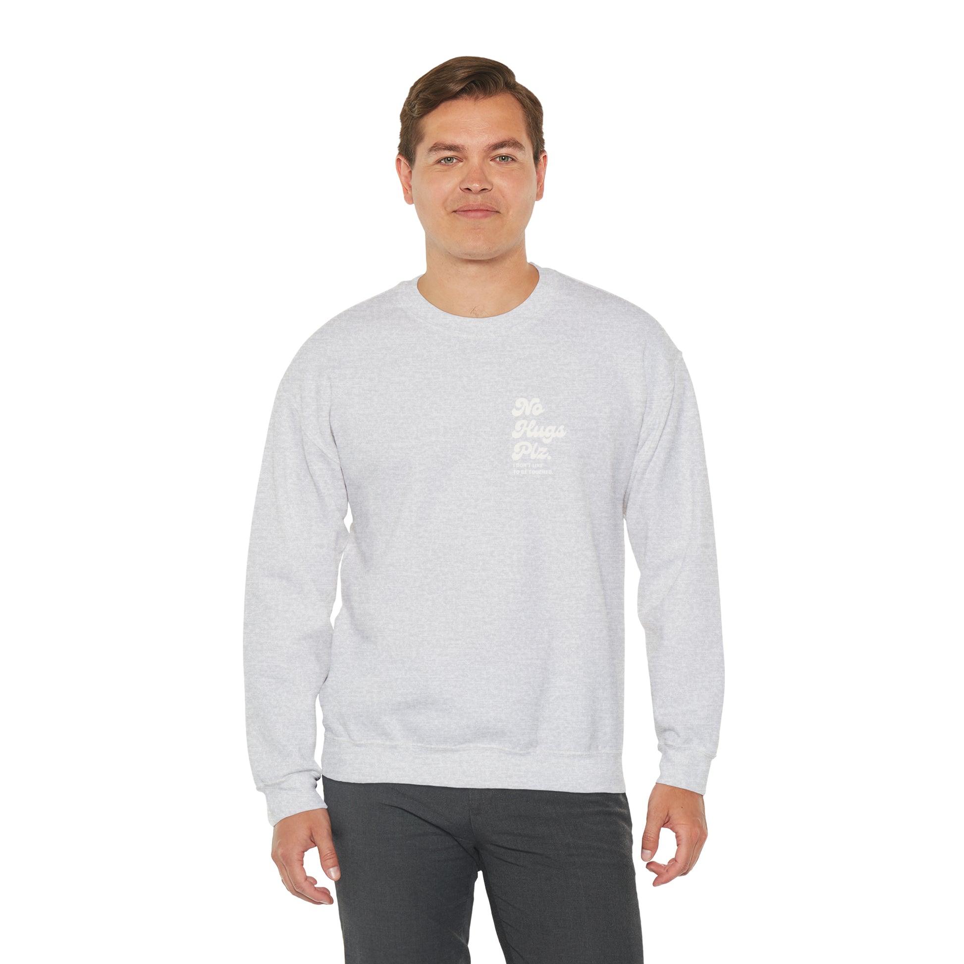 No Hugs Plz Unisex Heavy Blend Crewneck Sweatshirt