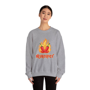 Neurospicy Flaming Peppers Unisex Heavy Blend Crewneck Sweatshirt