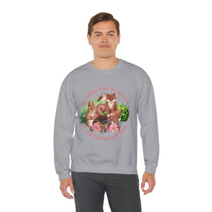 Nature is My Self Care Vintage Retro Style Unisex Heavy Blend Crewneck Sweatshirt (Fauna)