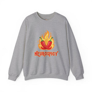 Neurospicy Flaming Peppers Unisex Heavy Blend Crewneck Sweatshirt