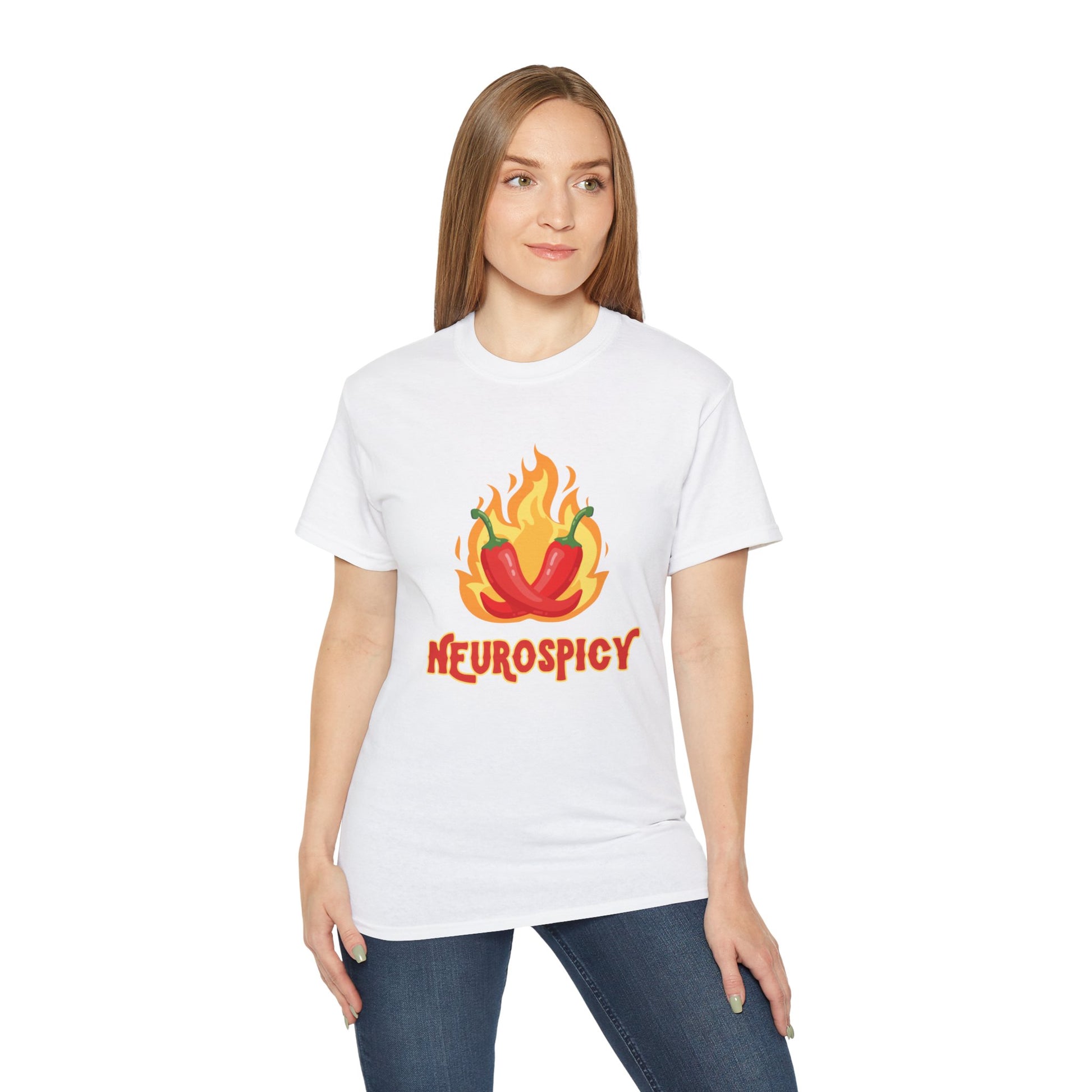 Neurospicy Flaming Peppers Unisex Ultra Cotton Tee