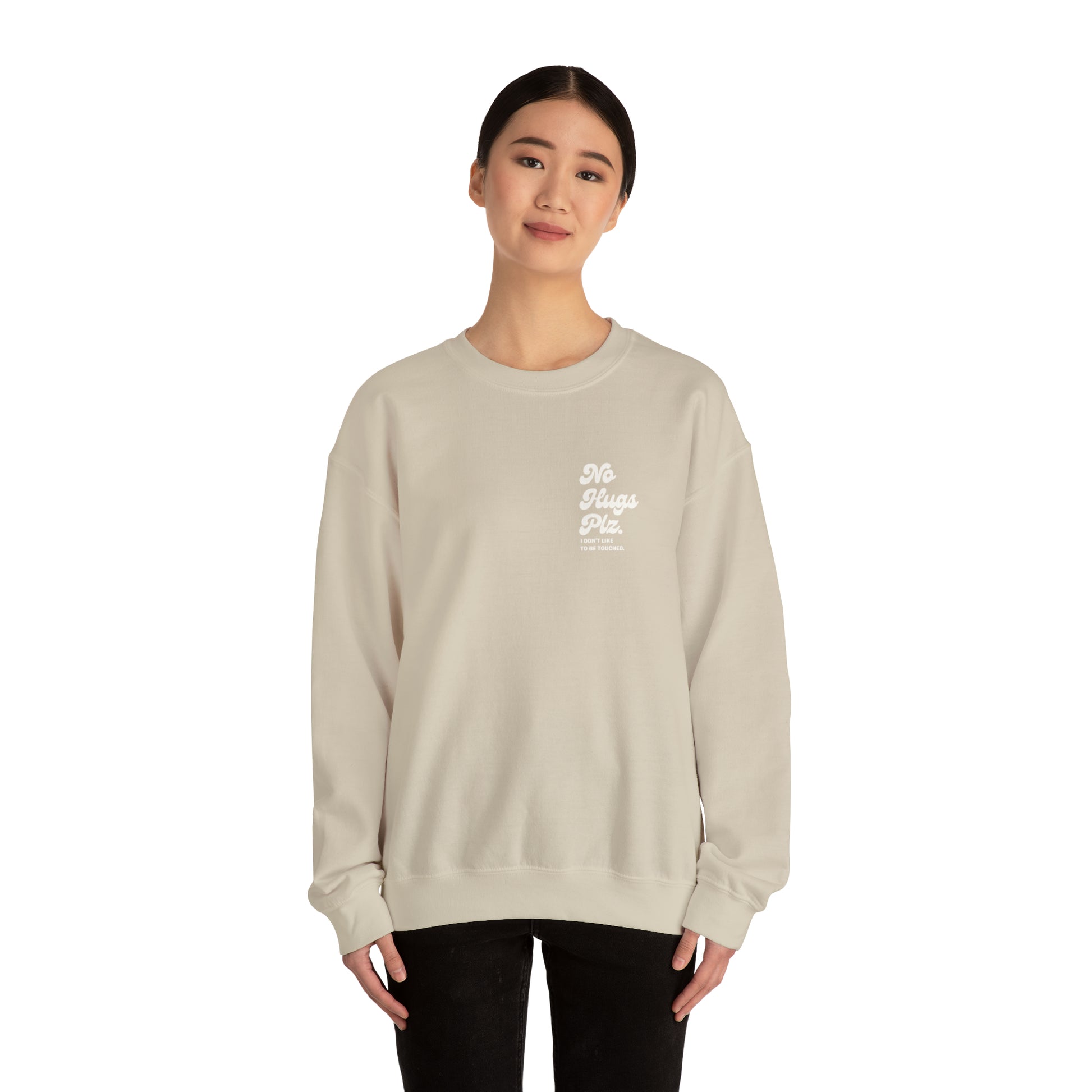 No Hugs Plz Unisex Heavy Blend Crewneck Sweatshirt