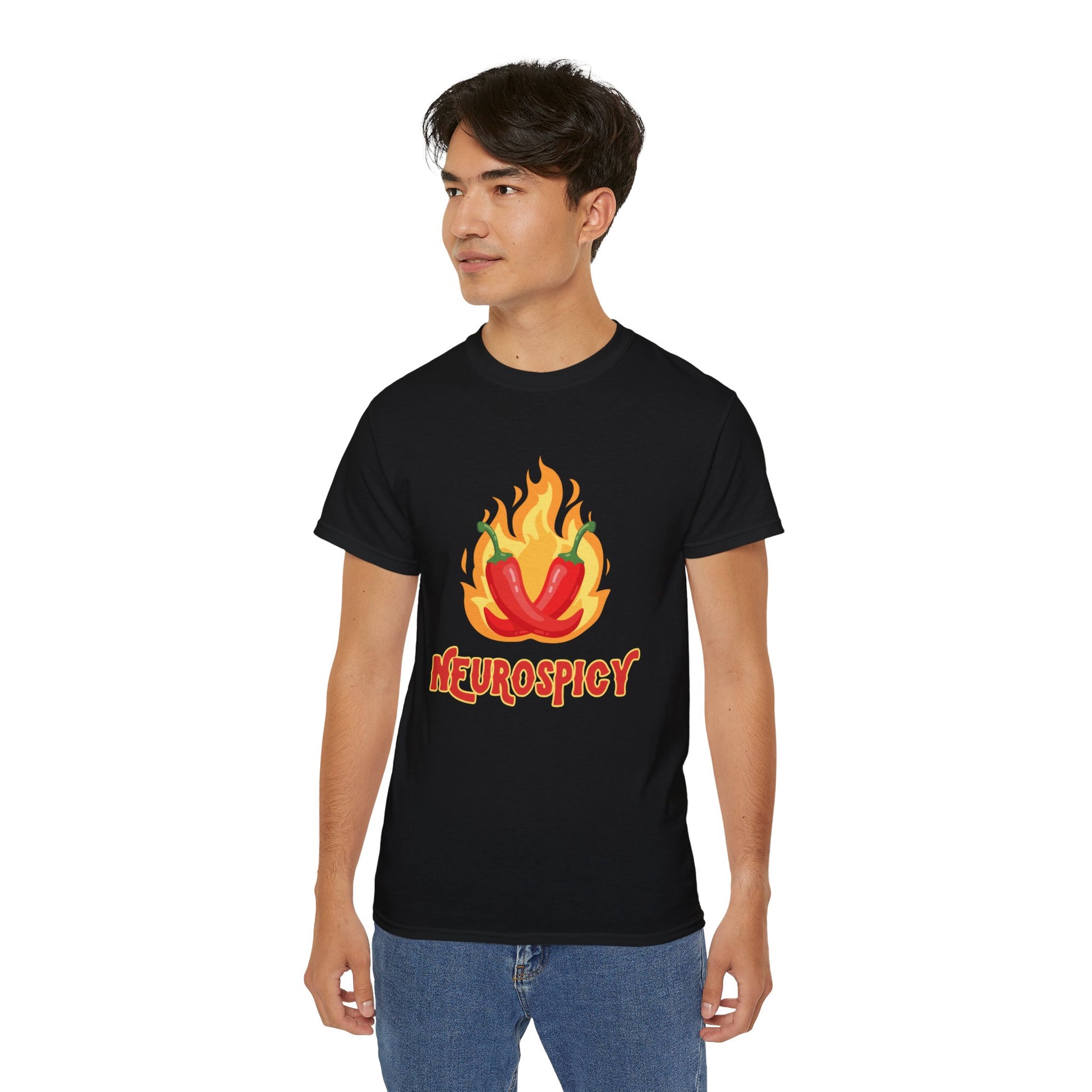 Neurospicy Flaming Peppers Unisex Ultra Cotton Tee