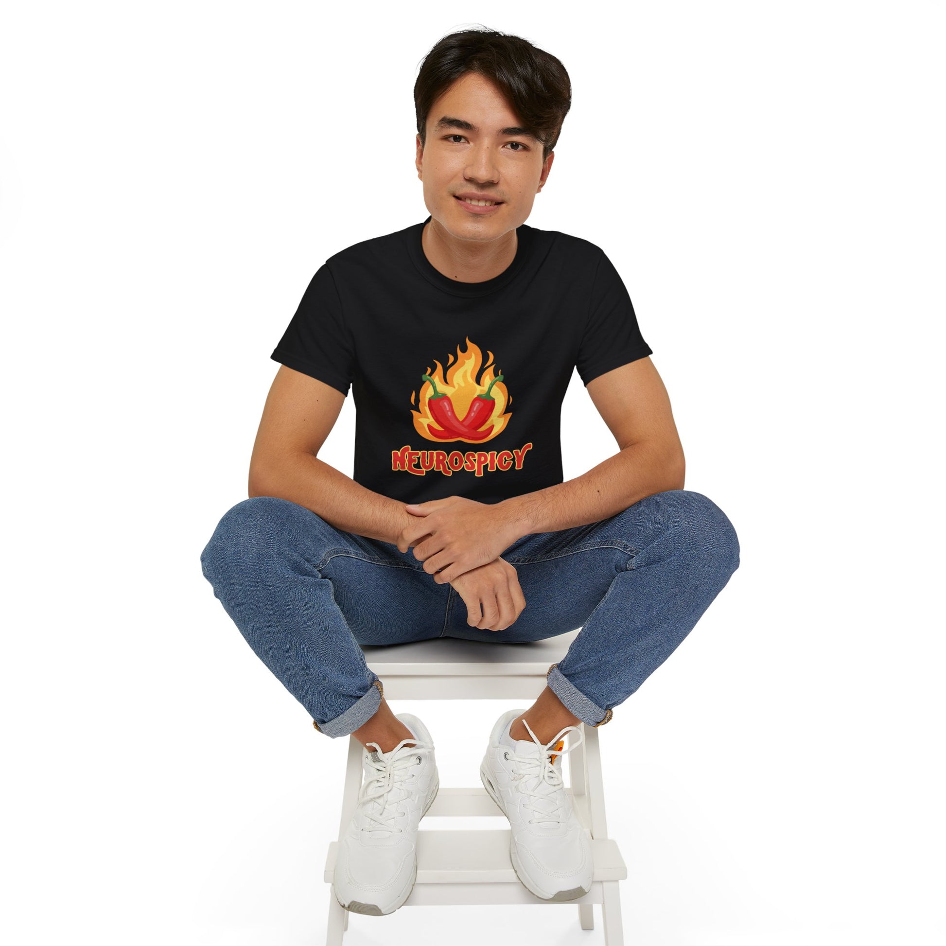 Neurospicy Flaming Peppers Unisex Ultra Cotton Tee