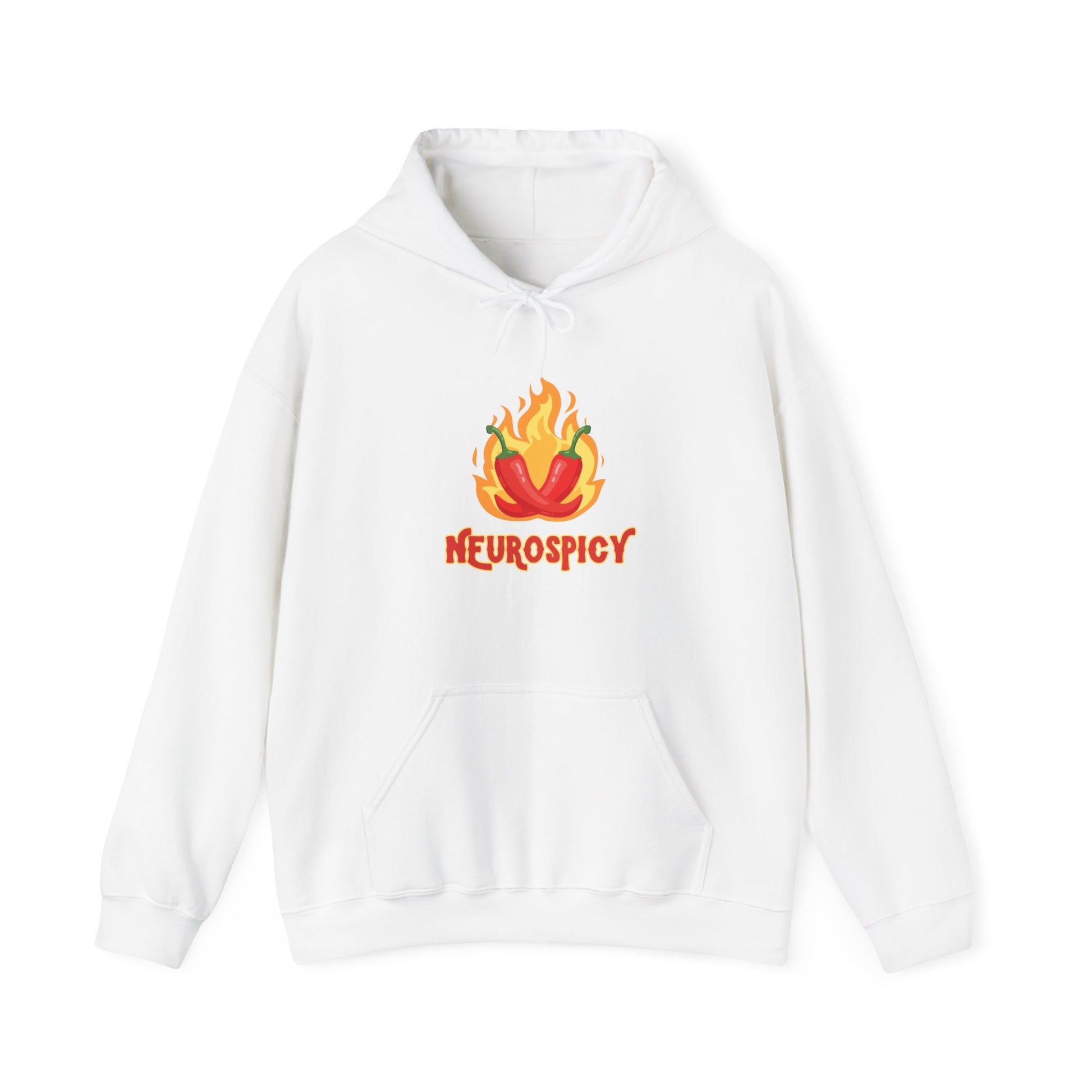 Neurospicy Flaming Peppers Unisex Heavy Blend Hooded Sweatshirt Hoodie