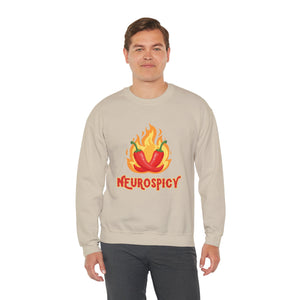 Neurospicy Flaming Peppers Unisex Heavy Blend Crewneck Sweatshirt