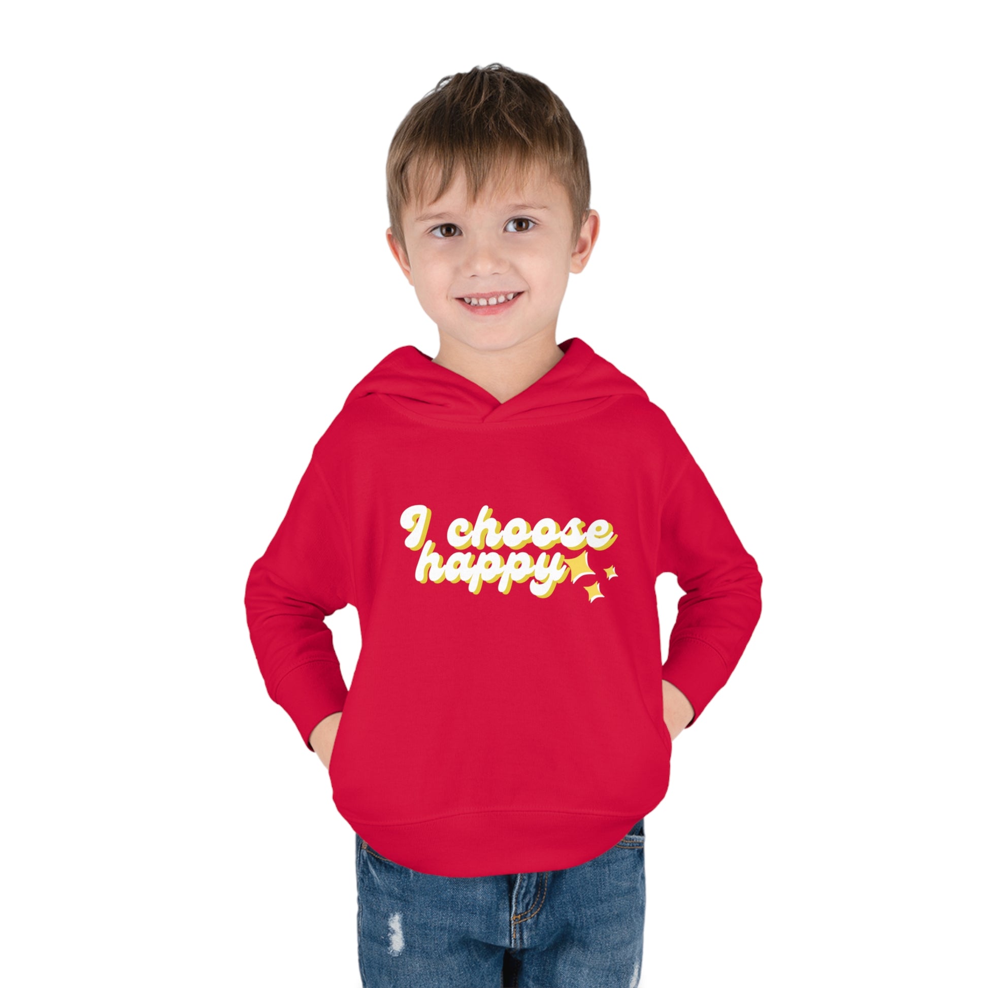 I Choose Happy Toddler Pullover Fleece Hoodie