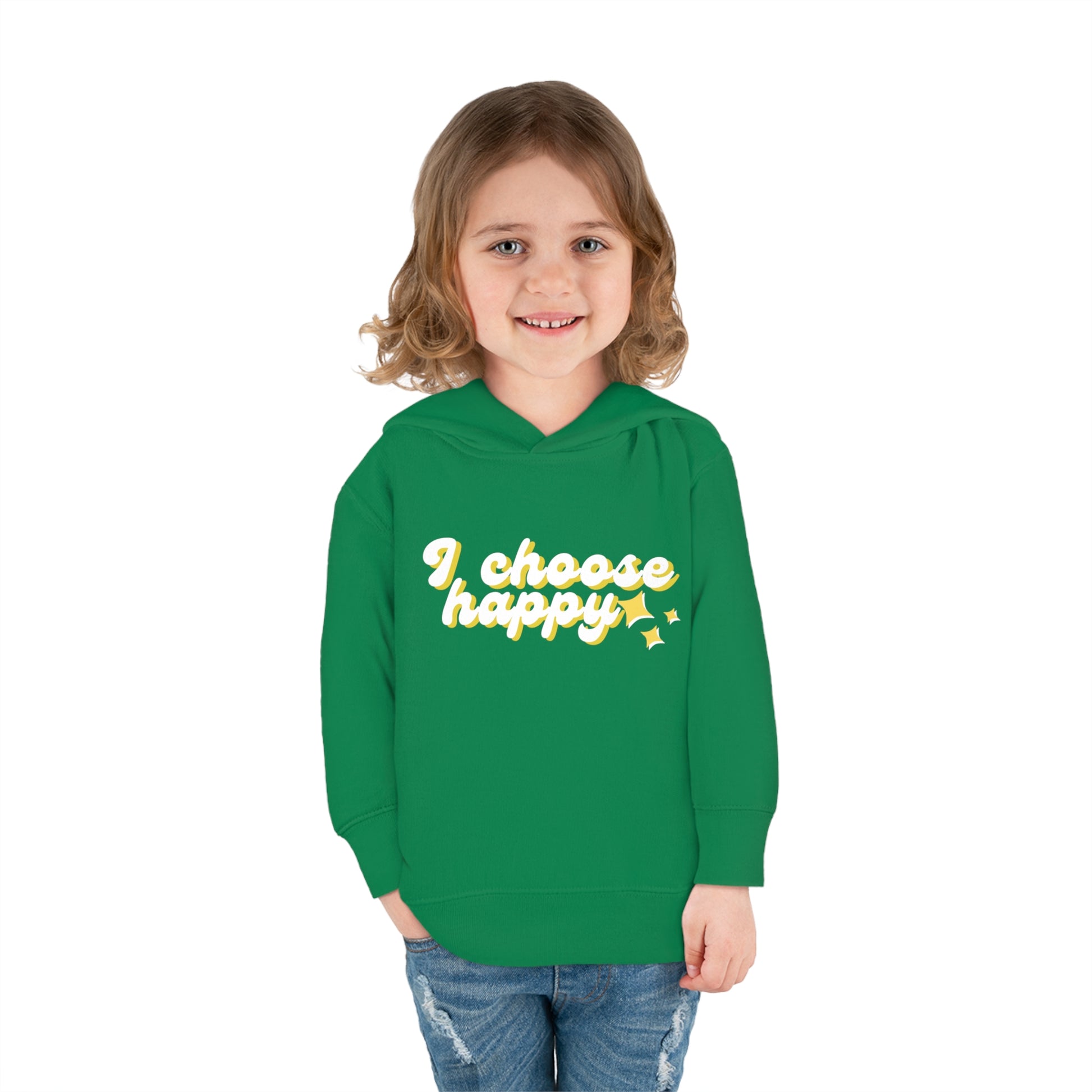 I Choose Happy Toddler Pullover Fleece Hoodie