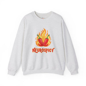 Neurospicy Flaming Peppers Unisex Heavy Blend Crewneck Sweatshirt