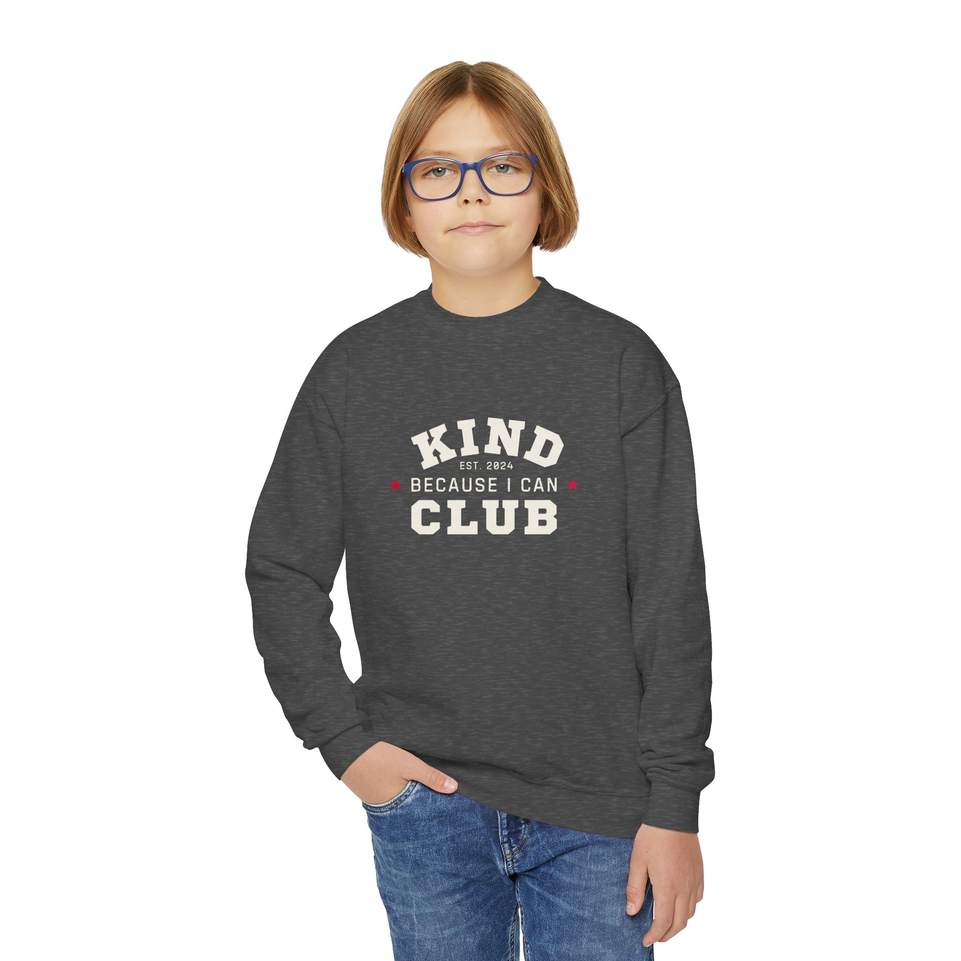 Kind Because I Can Youth Crewneck Sweatshirt