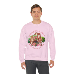 Nature is My Self Care Vintage Retro Style Unisex Heavy Blend Crewneck Sweatshirt (Fauna)