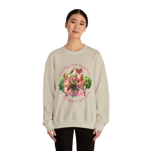 Nature is My Self Care Vintage Retro Style Unisex Heavy Blend Crewneck Sweatshirt (Fauna)