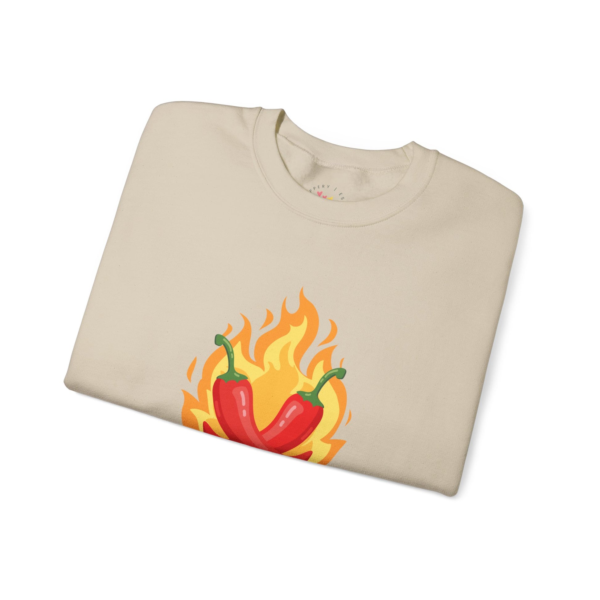 Neurospicy Flaming Peppers Unisex Heavy Blend Crewneck Sweatshirt