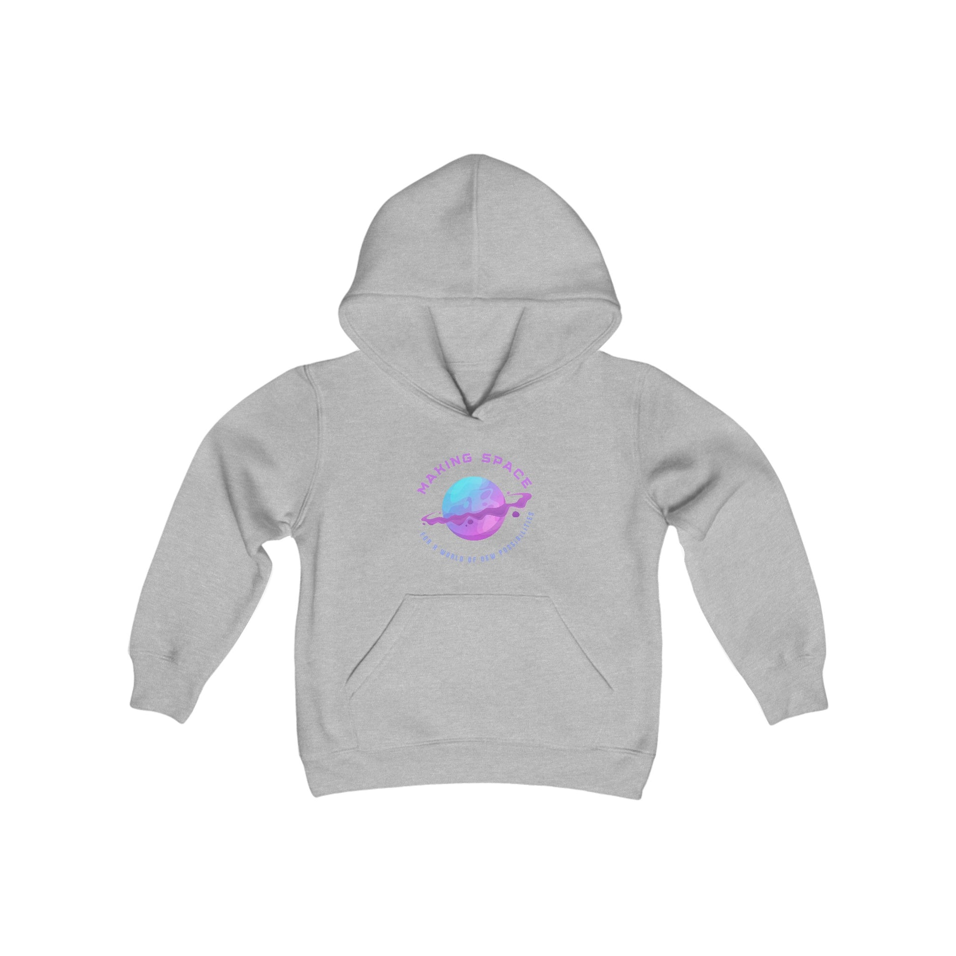 Making Space for a World of Possibilities Youth Heavy Blend Hooded Sweatshirt