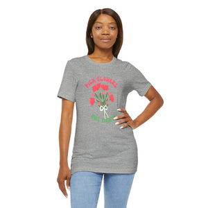 Pick Flowers Not Fights (Modern) Unisex Tee Shirt - Certified Organic & Vegan