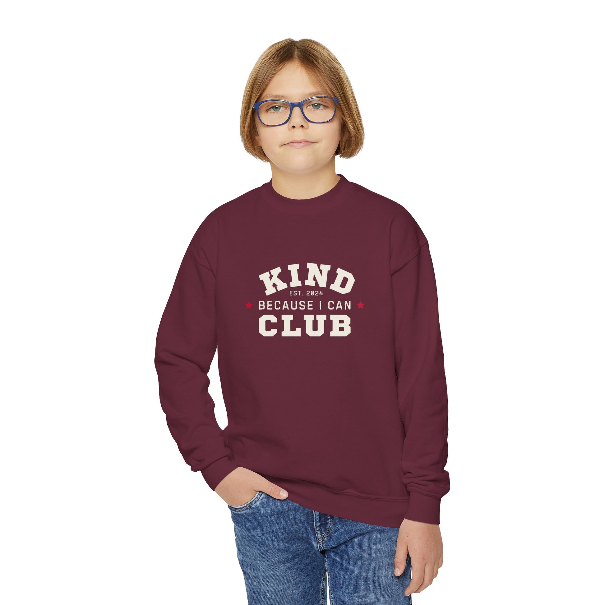 Kind Because I Can Youth Crewneck Sweatshirt