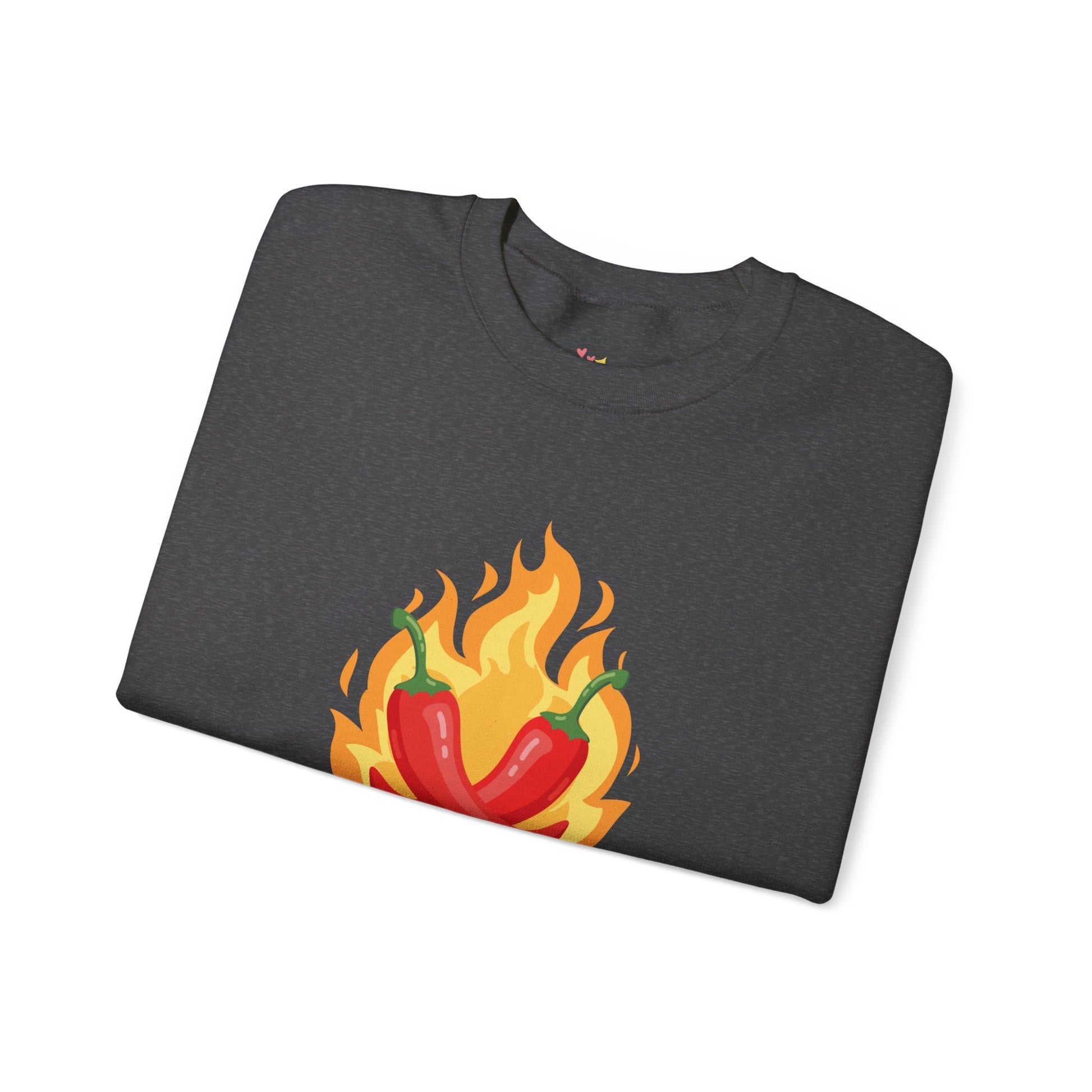 Neurospicy Flaming Peppers Unisex Heavy Blend Crewneck Sweatshirt