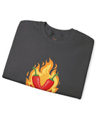 Neurospicy Flaming Peppers Unisex Heavy Blend Crewneck Sweatshirt