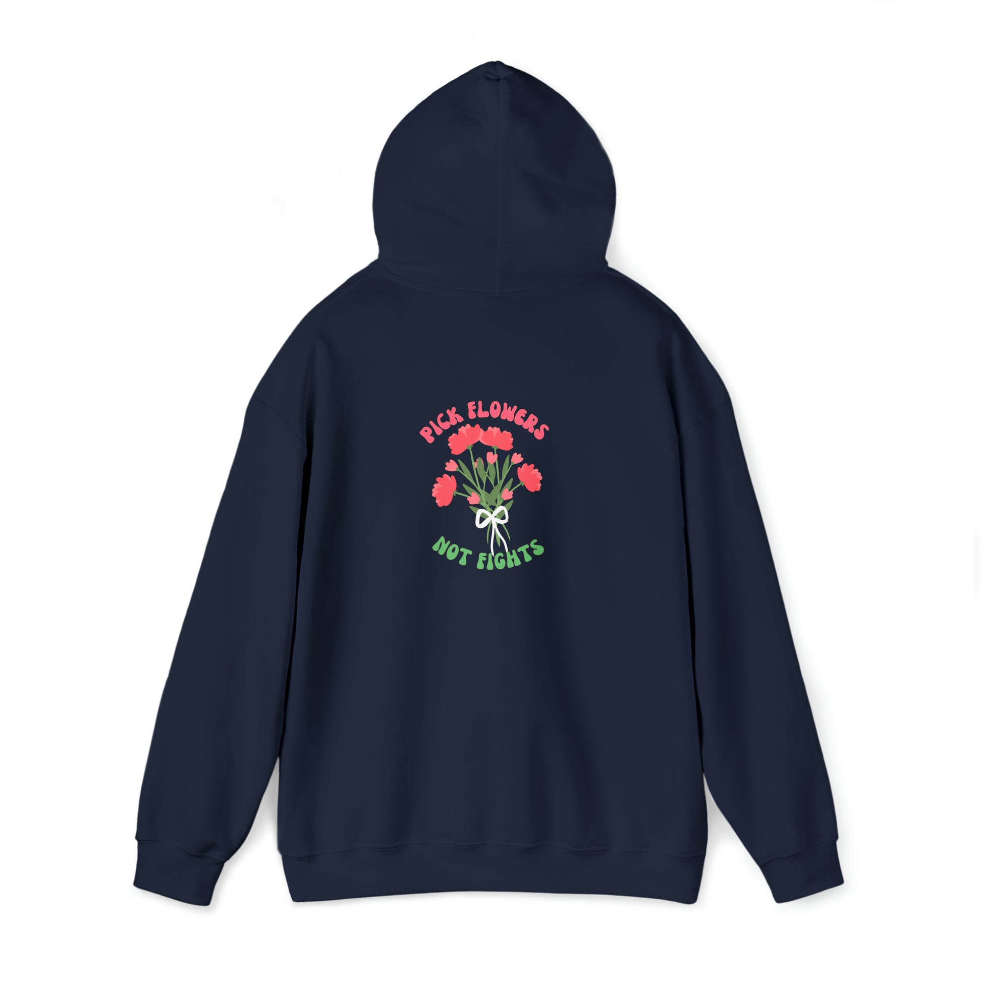 Pick Flowers Not Fights (Modern) Unisex Heavy Blend Hooded Sweatshirt