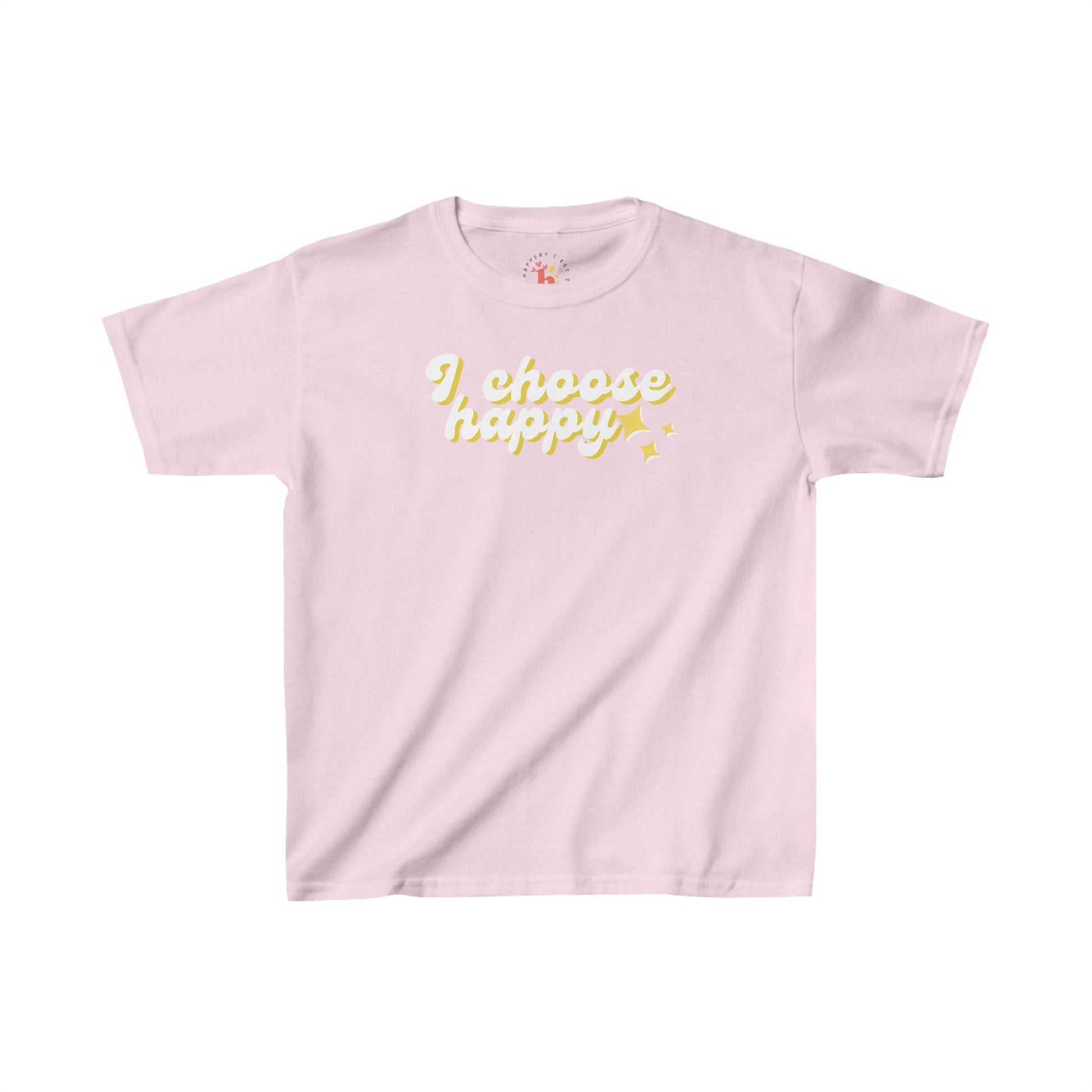 I Choose Happy Kids Heavy Cotton Tee