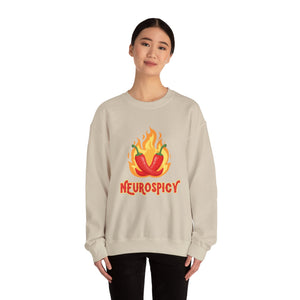 Neurospicy Flaming Peppers Unisex Heavy Blend Crewneck Sweatshirt