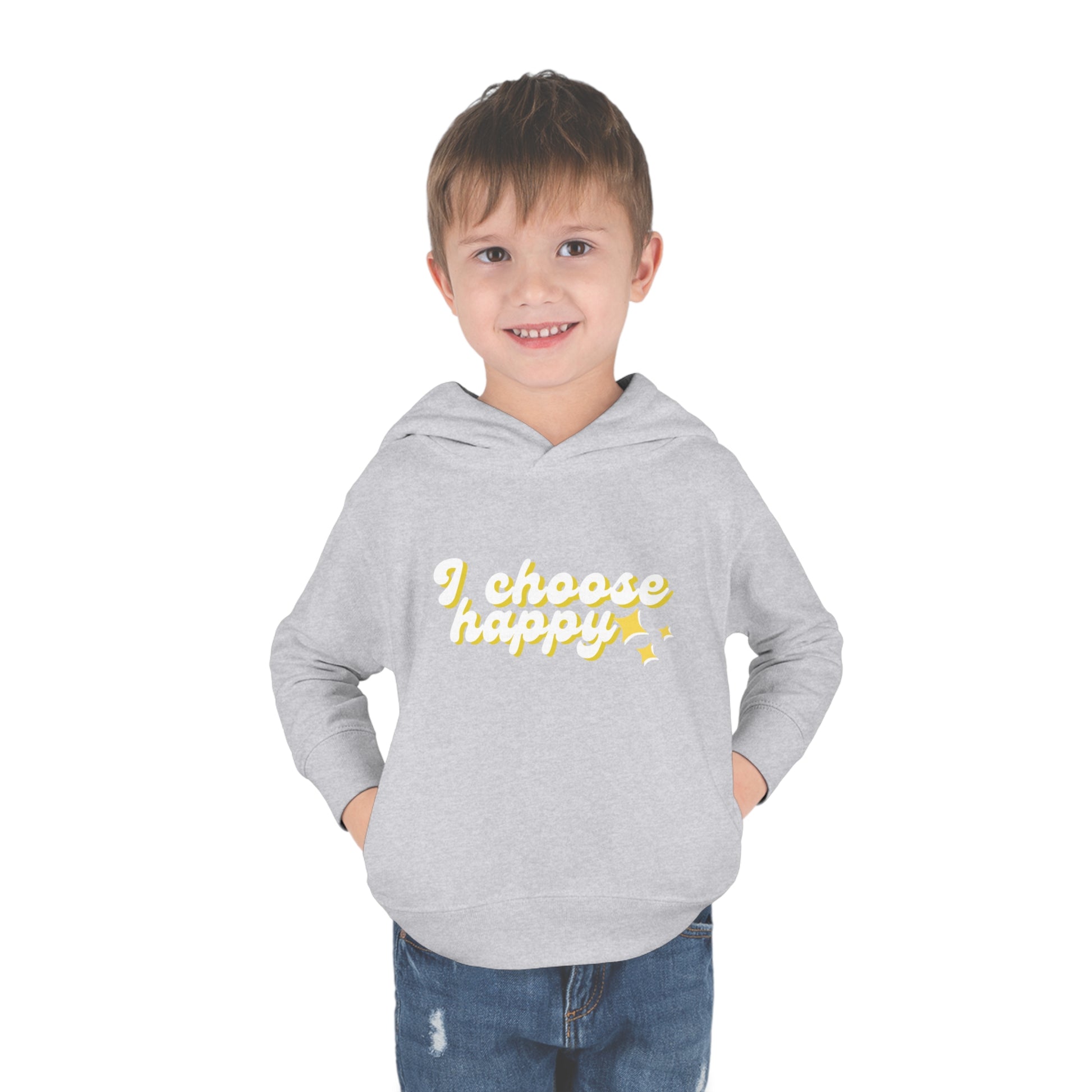 I Choose Happy Toddler Pullover Fleece Hoodie