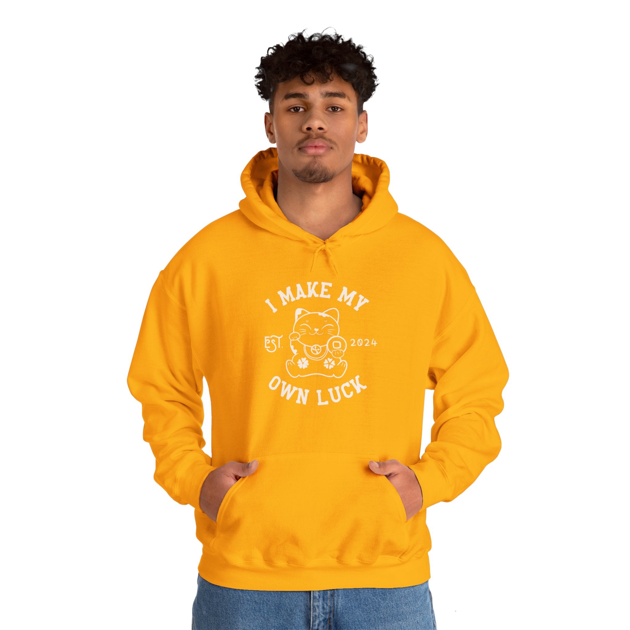 I Make My Own Luck Unisex Heavy Blend Hooded Sweatshirt The Happery