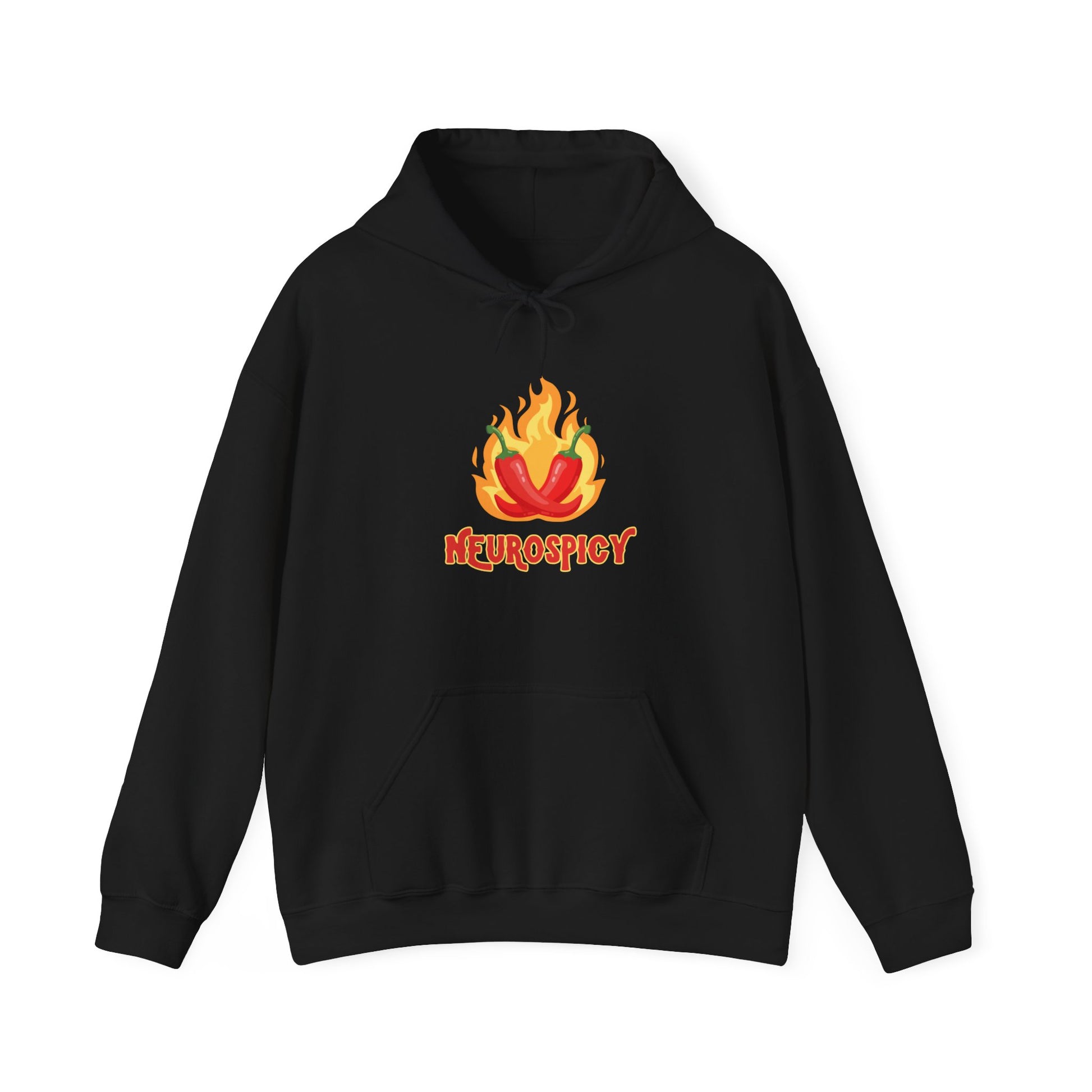 Neurospicy Flaming Peppers Unisex Heavy Blend Hooded Sweatshirt Hoodie