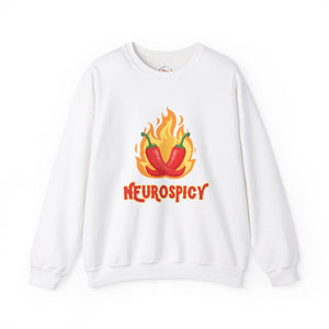 Neurospicy Flaming Peppers Unisex Heavy Blend Crewneck Sweatshirt