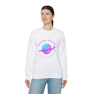 Making Space For a World of Possibilities Unisex Heavy Blend Crewneck Sweatshirt