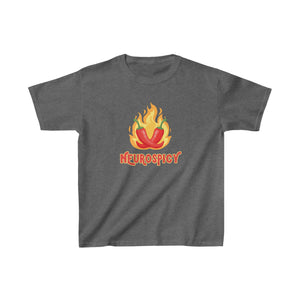 Neurospicy Flaming Peppers Kids Heavy Cotton Tee