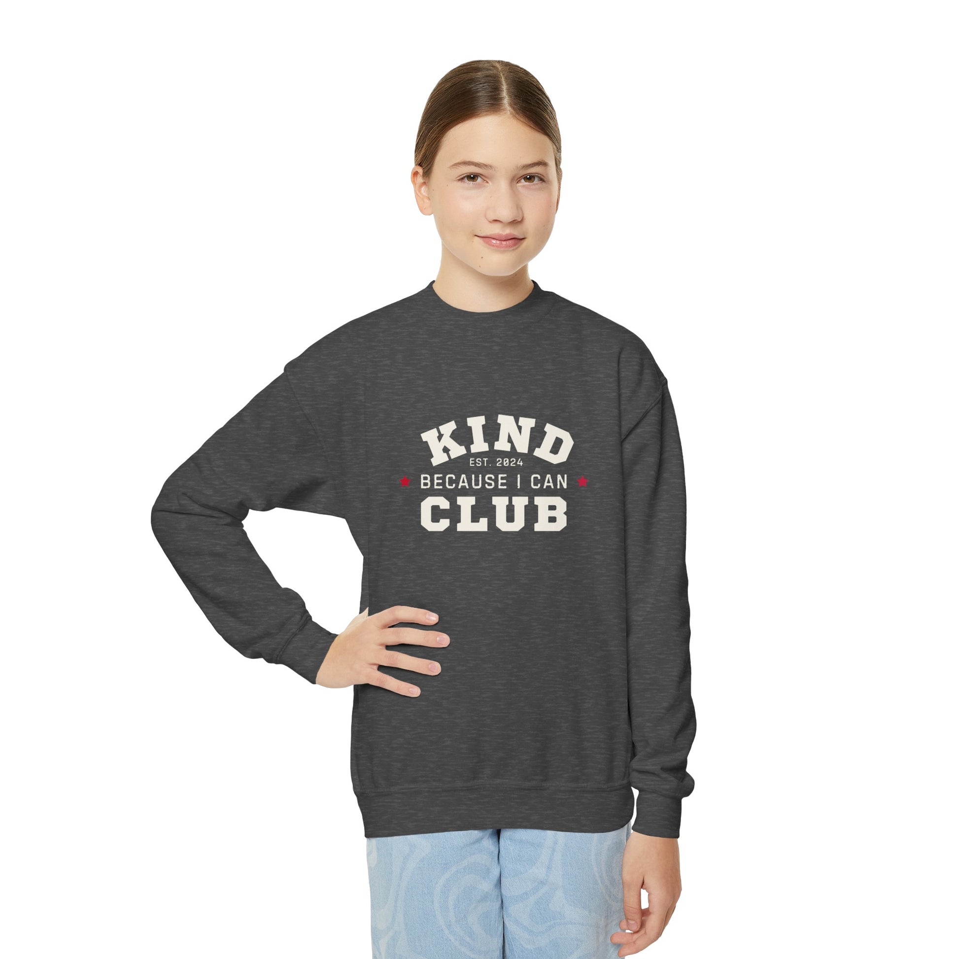 Kind Because I Can Youth Crewneck Sweatshirt