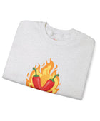 Neurospicy Flaming Peppers Unisex Heavy Blend Crewneck Sweatshirt