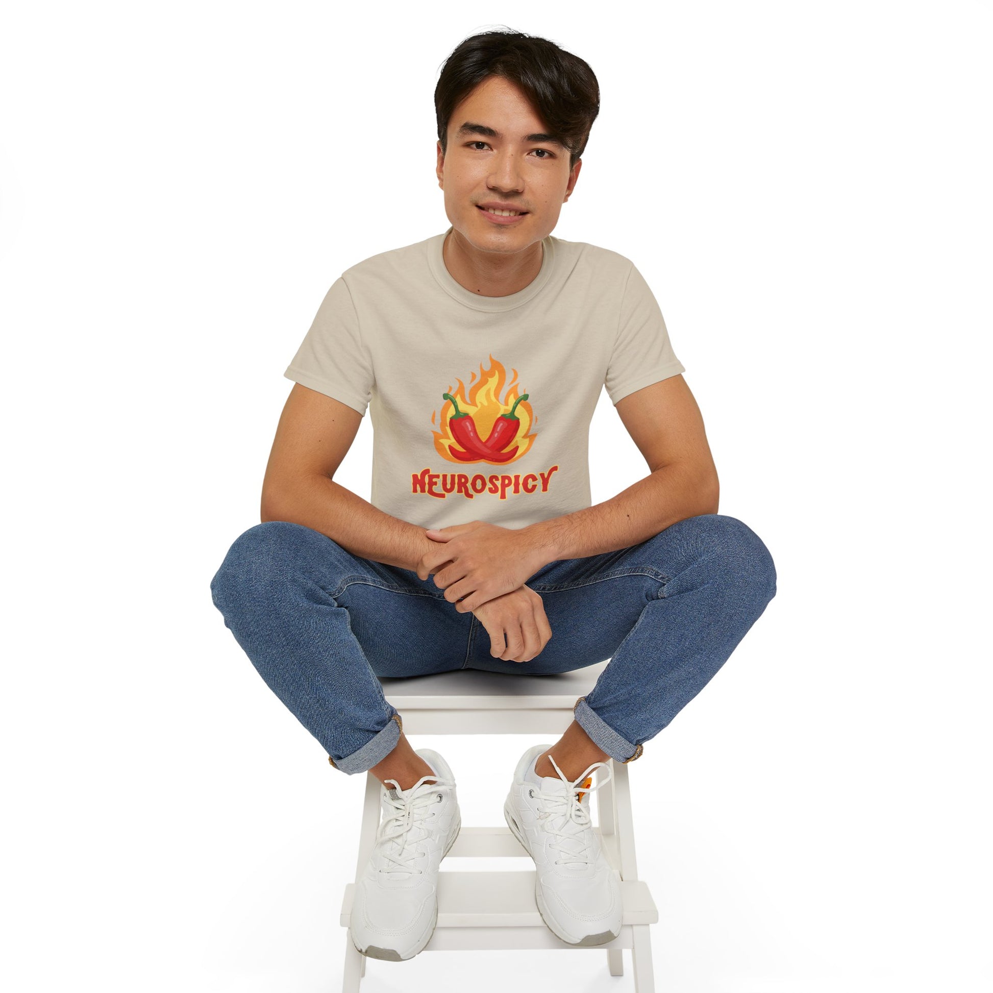 Neurospicy Flaming Peppers Unisex Ultra Cotton Tee