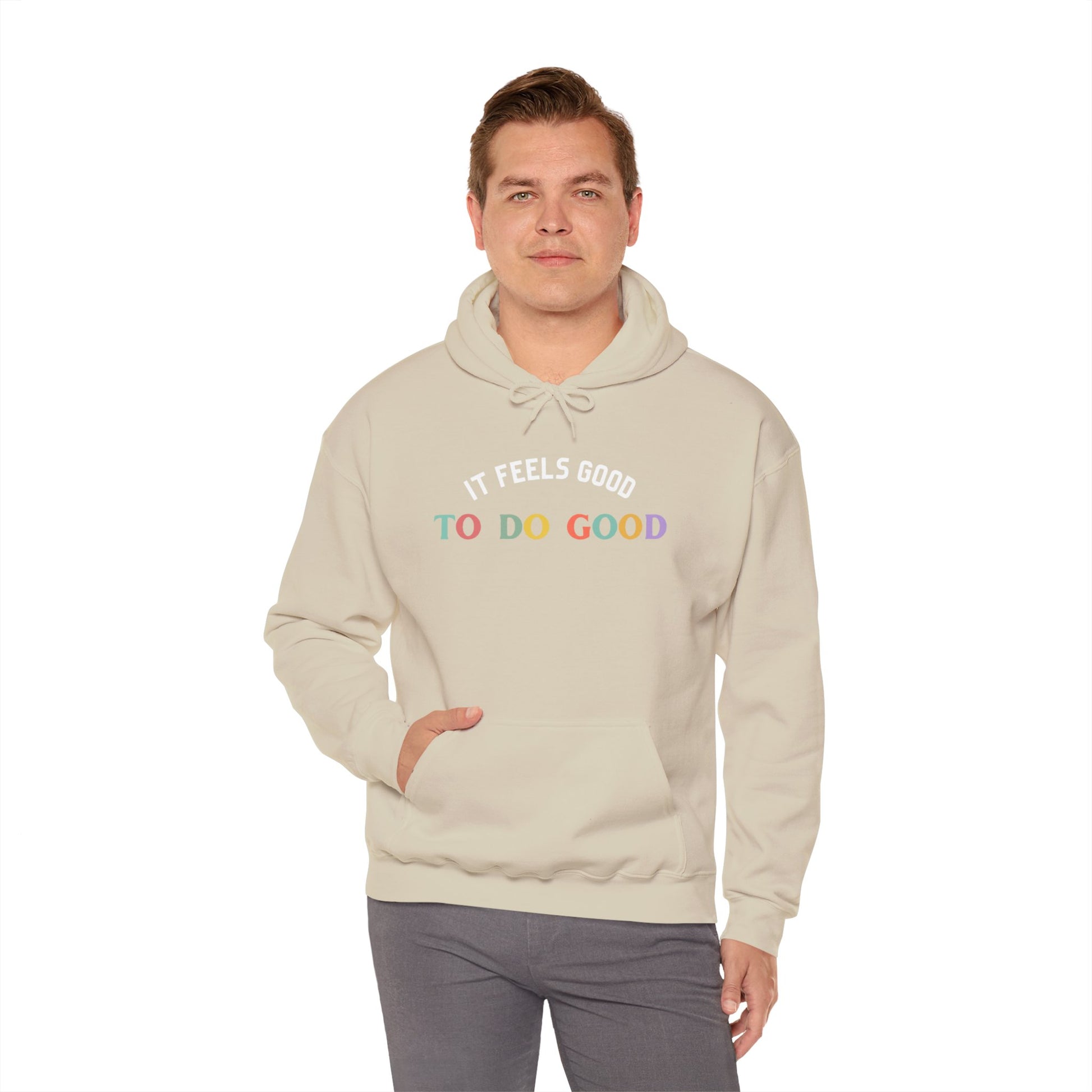 It Feels Good to Do Good Unisex Heavy Blend Hooded Sweatshirt