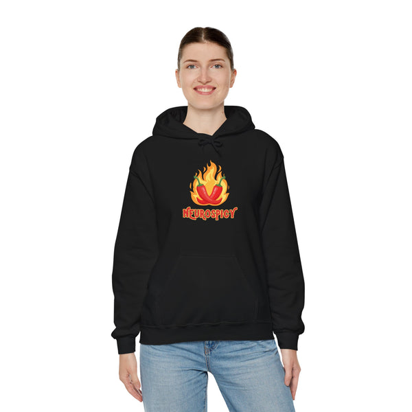 Neurospicy Flaming Peppers Unisex Heavy Blend Hooded Sweatshirt Hoodie