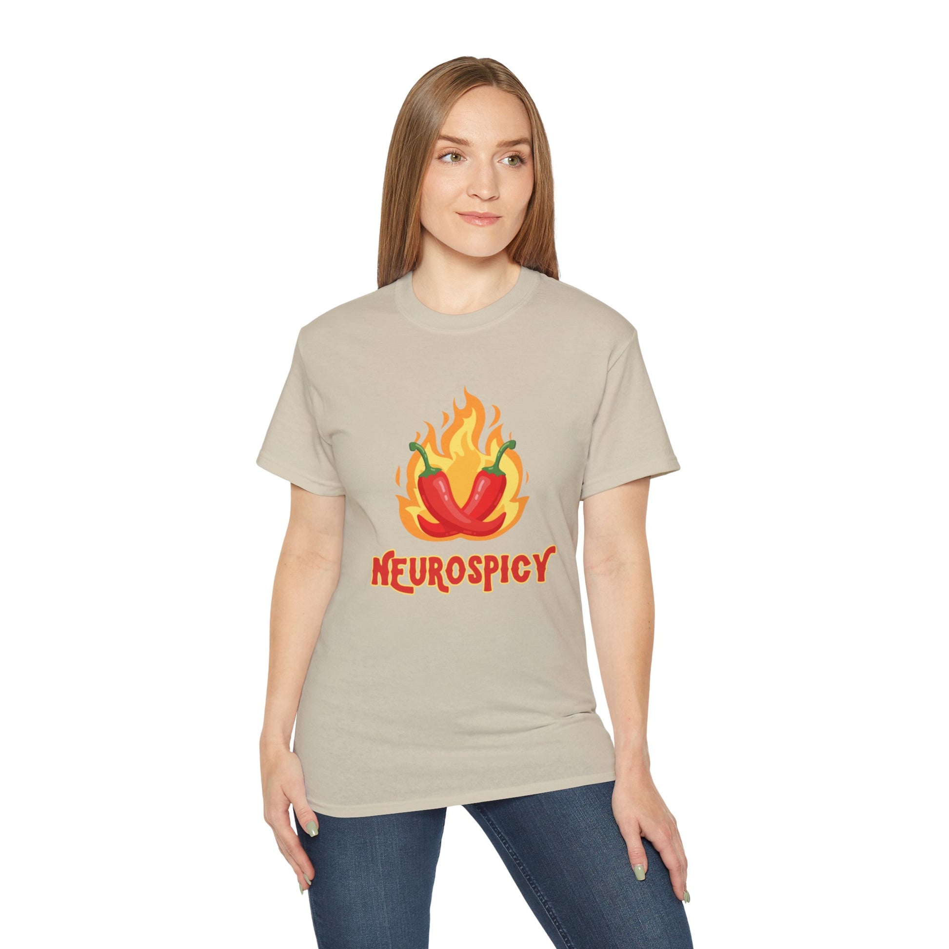 Neurospicy Flaming Peppers Unisex Ultra Cotton Tee