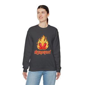 Neurospicy Flaming Peppers Unisex Heavy Blend Crewneck Sweatshirt