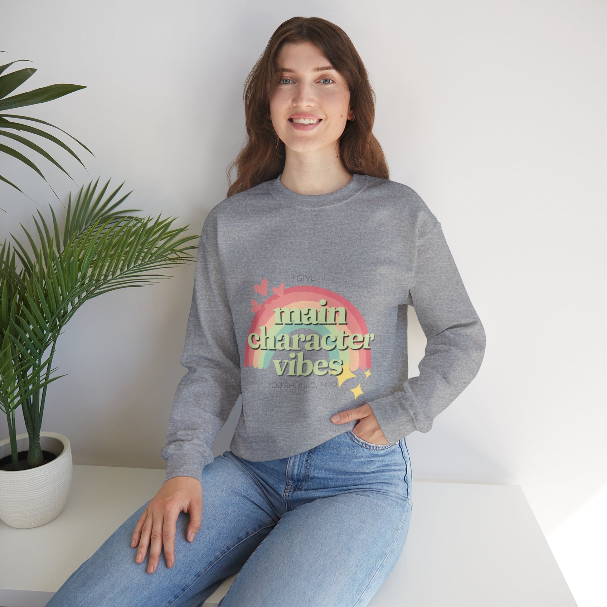 Main Character Vibes Unisex Heavy Blend Crewneck Sweatshirt