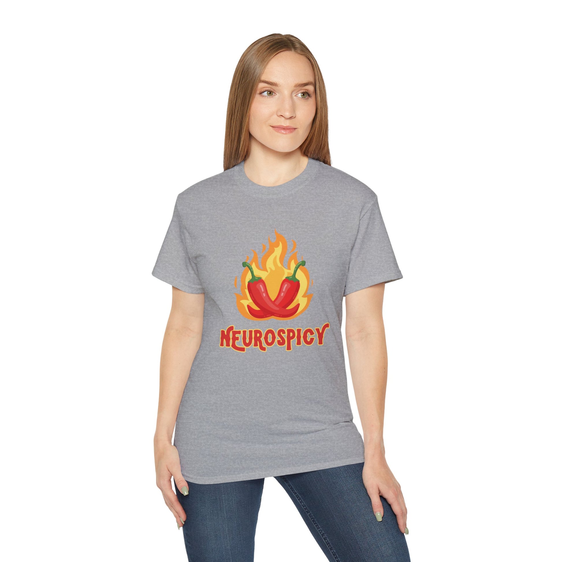 Neurospicy Flaming Peppers Unisex Ultra Cotton Tee