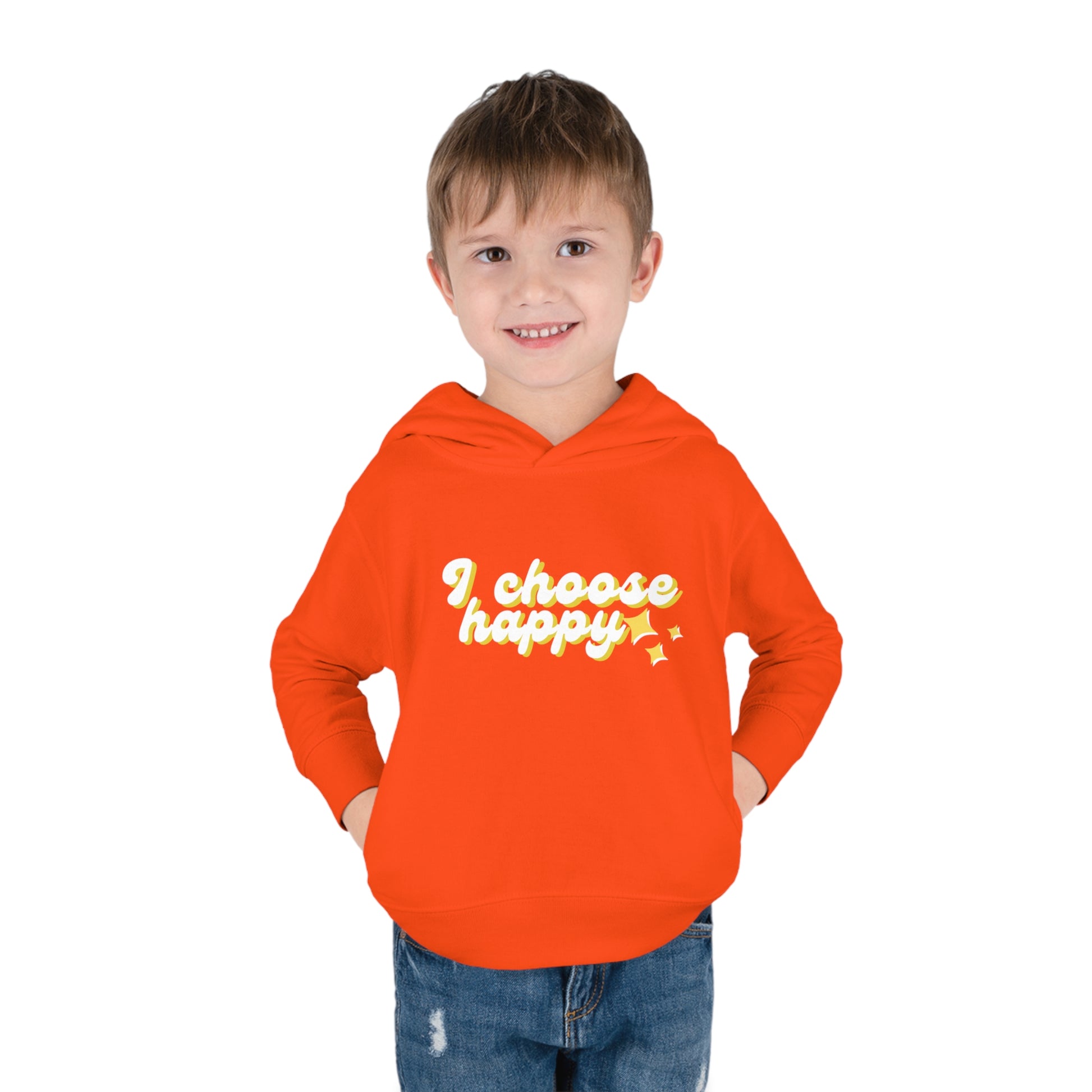 I Choose Happy Toddler Pullover Fleece Hoodie