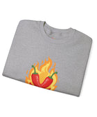 Neurospicy Flaming Peppers Unisex Heavy Blend Crewneck Sweatshirt