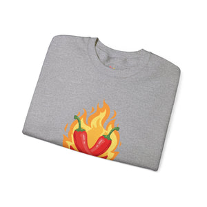 Neurospicy Flaming Peppers Unisex Heavy Blend Crewneck Sweatshirt