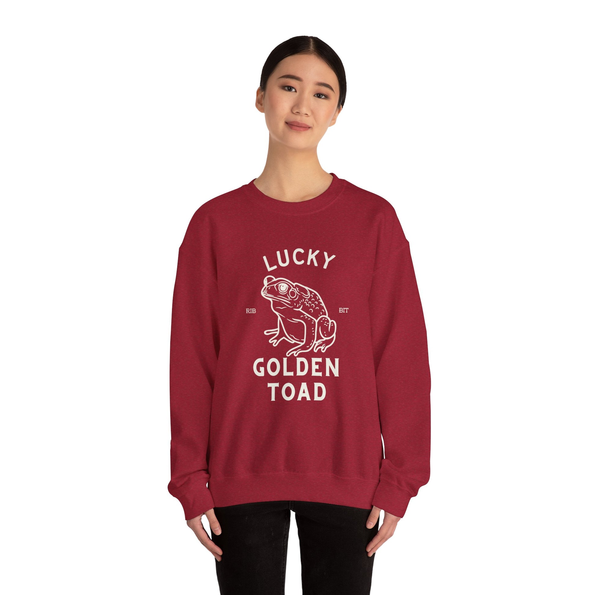 Lucky Golden Toad Unisex Heavy Blend Crewneck Sweatshirt