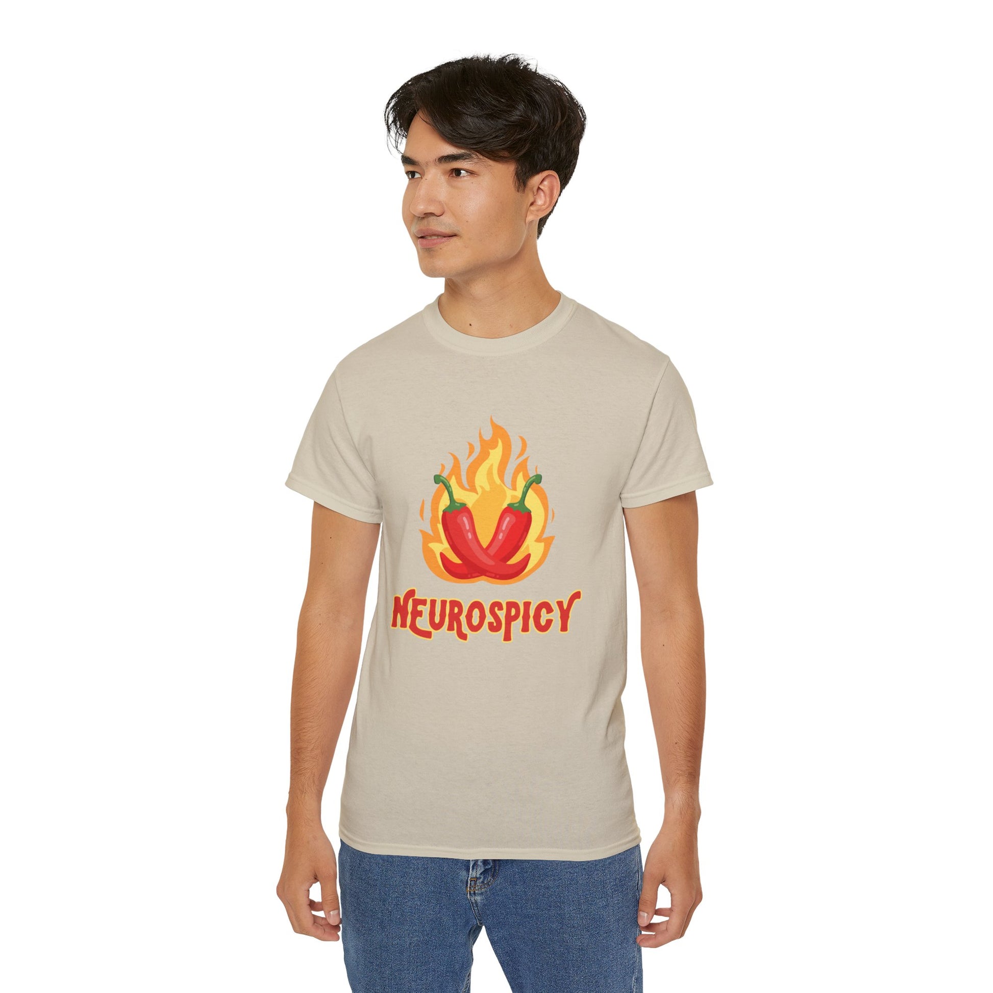 Neurospicy Flaming Peppers Unisex Ultra Cotton Tee